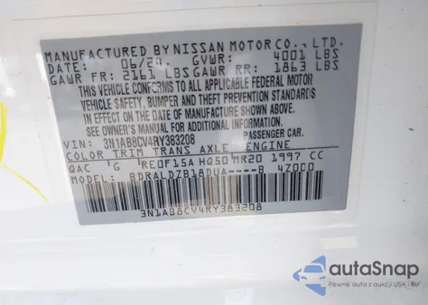 2024 Nissan Sentra Sv Xtronic Cvt z USA, uszkodzony, nr VIN 3N1AB8CV4RY383208